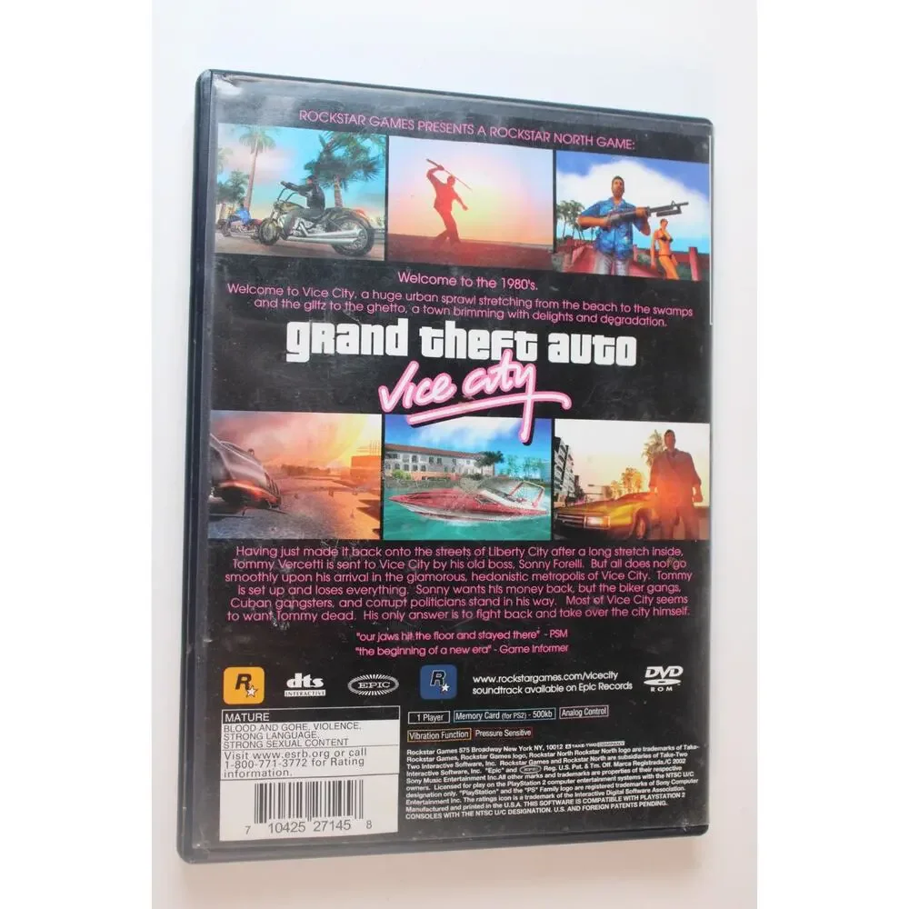 Grand Theft Auto Vice City (Sony Playstation 2, PS2) Authentic, Tested/works